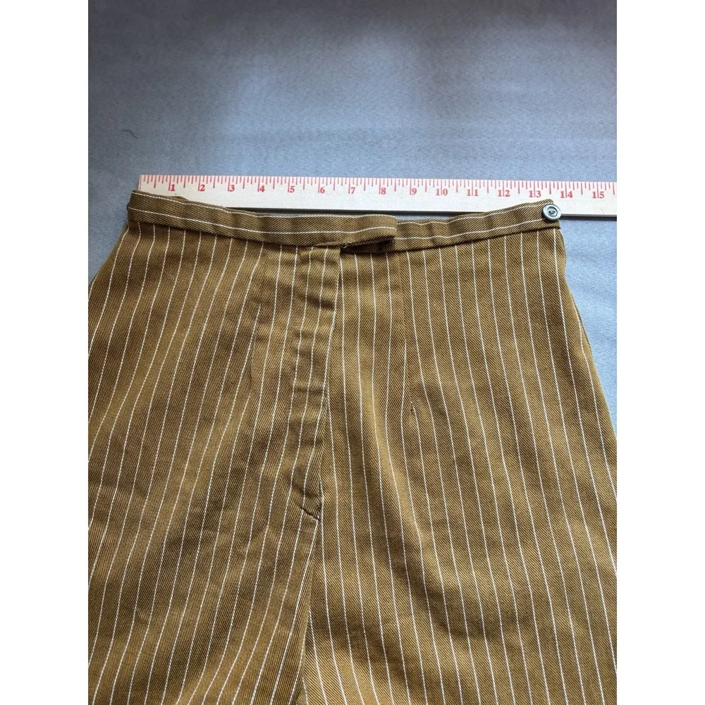 Vintage 70s Lane Bryant Pinstripe High Rise Bermuda Short S Twee Preppy Academia